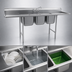 Thumbnail image #3 for Eagle Group 314-24-3-18R Three Compartment Stainless Steel Commercial Sink with 18