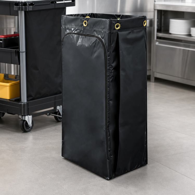 Product image #3 for Rubbermaid Commercial Products 34 Gallon Black Vinyl Replacement Janitorial Cart Bag