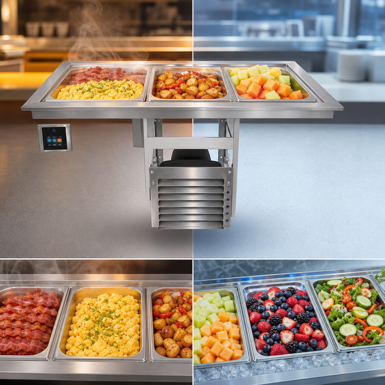Product image #2 for Duke HotFrost™ RHF3-SB Recessed Hot/Cold Switchable Drop-In Food Well