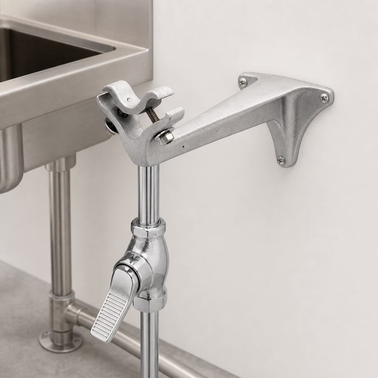 Product image #3 for T&S Brass Wall Bracket for Knee Action Valve, Cast Aluminum