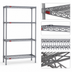 Thumbnail image #3 for Eagle Group Valu-Master 4-Tier Wire Starter Shelving Unit, 30 x 21 x 74 Inches, Pewter Gray Epoxy Finish