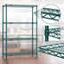 Thumbnail image #3 for Eagle Group Valu-Gard 4-Tier Starter Wire Shelving Unit, 48 W x 24 D x 63 H, Green Epoxy