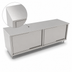 Thumbnail image #3 for John Boos 132-Inch x 24-Inch Stainless Steel Cabinet Base Work Table with Sliding Doors