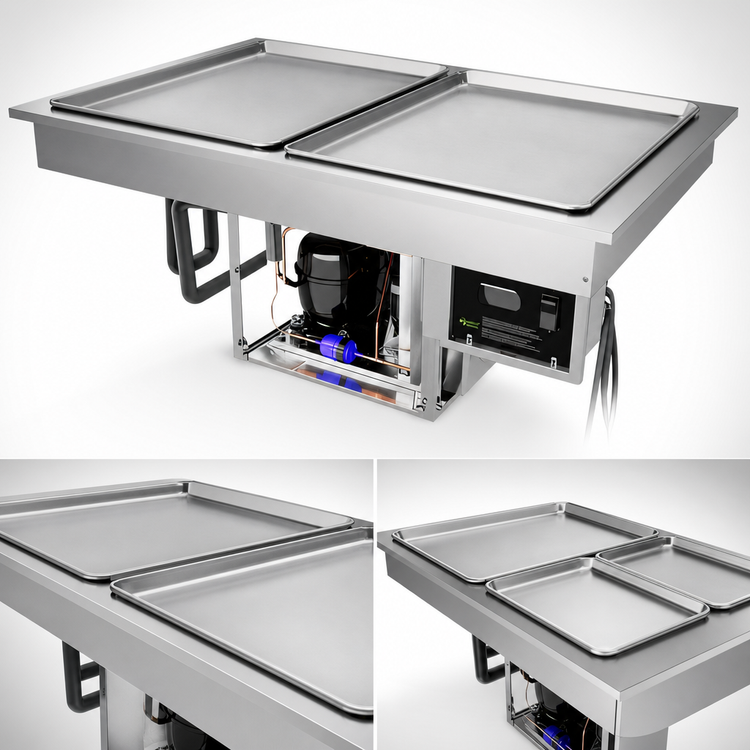 Product image #3 for Hatco FTBP-2 39-Inch Drop-In R-290 Frost Top for 2 Full-Size Sheet Pans