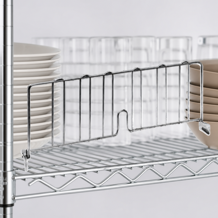 Product image #3 for Metro Super Erecta 8-Inch Chrome Shelf Divider, 14-Inch Length