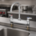 Thumbnail image #3 for T&S Brass Workboard Mixing Faucet, Deck Mount, 8-Inch Centers, 6-Inch Swivel Gooseneck Spout, Polished Chrome