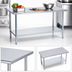 Thumbnail image #3 for Duke 30 x 24-Inch Flat-Top Stainless Steel Work Table with Undershelf, 36-Inch High