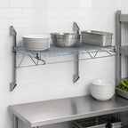 Thumbnail image #3 for Quantum WC14-CB2130GY Wall-Mount Cantilever Wire Shelving Unit, Single 30 x 21 in Shelf, Gray Epoxy Antimicrobial Finish