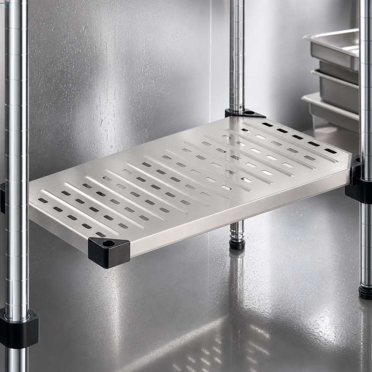 Product image #3 for Metro Super Erecta 30"W x 24"D Type 304 Stainless Steel Louvered/Embossed Shelf