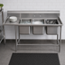 Thumbnail image #3 for Regaline 3-Compartment Sink with Left-Hand Drainboard, 14-Gauge 304 Stainless Steel