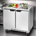 Thumbnail image #3 for Beverage-Air 36-Inch Two-Section Worktop Refrigerator with Flat Top and Solid Doors