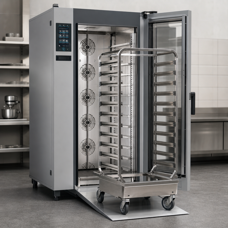 Product image #3 for ChefTop MIND.Maps Plus BIG Gas Roll-In Combi Oven with Included Trolley, 208-240V