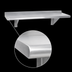 Thumbnail image #3 for Advance Tabco 60-Inch x 15-Inch Wall-Mounted 18 Gauge 430 Stainless Steel Shelf, Satin Finish