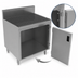 Thumbnail image #3 for Advance Tabco Prestige Supreme Stainless Steel Underbar Drainboard Cabinet with Removable Hinged Doors