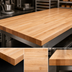 Thumbnail image #3 for John Boos Edge Grain Flat Top Wood Bakers' Table Top, 156 x 42 x 2-1/4 Inch, Northern Hard Rock Maple