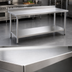 Thumbnail image #3 for Spec-Master Stainless Steel Work Table with Backsplash and Adjustable Undershelf, 84 x 24 Inches