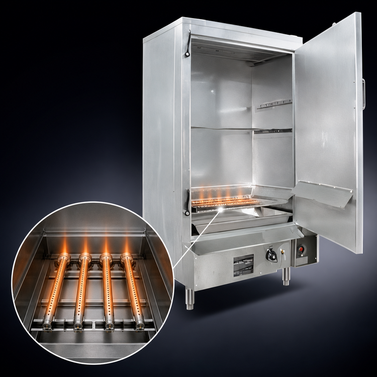 Product image #3 for MasterRange 30-Inch Natural Gas Smokehouse, Right-Hinged Door, Galvanized Exterior