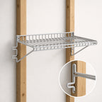 Thumbnail image #3 for Eagle Group Snap-n-Slide SNSW1236E Wall-Mounted Wire Shelf, 36"W x 12"D, 105 lb Capacity, Blue-Green Epoxy Finish
