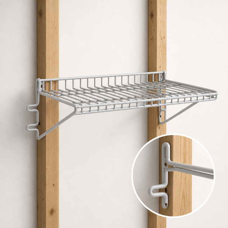 Product image #3 for Snap-n-Slide Wall-Mounted Wire Shelf, 36 x 12 Inch, EAGLEgard Hybrid Epoxy Finish
