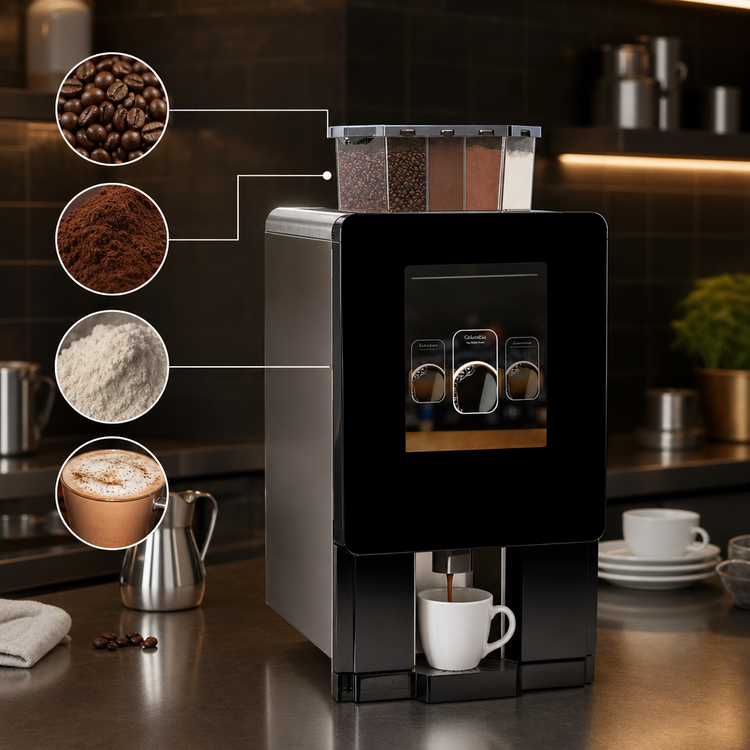 Product image #3 for BUNN Sure Immersion Model 312 Bean-to-Cup Single Cup Coffee Brewer with Touchscreen and Multiple Hoppers