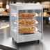 Thumbnail image #3 for Rotating 3-Tier Pizza Merchandiser Hot Food Display with 12-Inch Racks, Stainless Steel and Tempered Glass