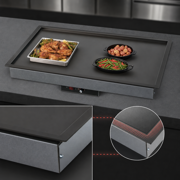 Product image #3 for Hatco Glo-Ray® 36-Inch Built-In Rectangular Heated Shelf with Recessed Top