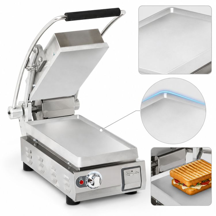 Product image #3 for Star Pro-Max 2.0 7.5-Inch Smooth Aluminum Sandwich Grill / Commercial Panini Press, 230V