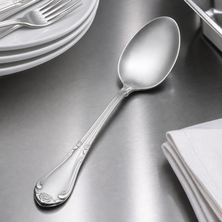 Product image #3 for Concord Table Serving Spoon, 18/0 Stainless Steel, Vibro Finish