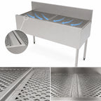 Thumbnail image #4 for Perlick Corporation Top Shelf TS48DB 48-Inch Freestanding Stainless Steel Underbar Drainboard with 6-Inch Backsplash