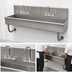 Thumbnail image #3 for Advance Tabco 2-Station Wall Mounted Hand Wash Sink with 2 Gooseneck Faucets, 48 Inch Wide