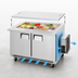 Thumbnail image #3 for Everest Refrigeration EOTP2 Open Top Mega-Top Prep Table Refrigerator, Two-Section, 47-1/2 Inches Wide, 13 Cu. Ft., Stainless Steel