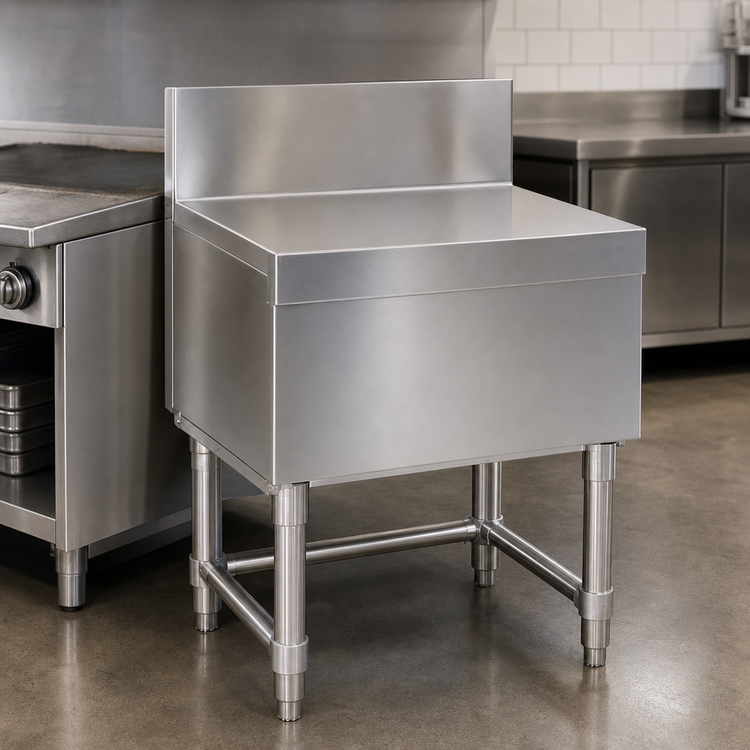 Product image #3 for Eagle Spec-Bar 48-Inch Wide Stainless Steel Filler Board with 7-Inch Backsplash