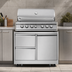 Thumbnail image #3 for 32-Inch Stainless Steel Cabinet Stand for #47876 BBQ Grill with 2 Drawers and Gas Tank Storage