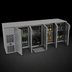 Thumbnail image #3 for Glastender C1FB92 One-Zone Front-Serviced Bar Profile Back Bar Cooler, 92 Inch, 4-Section, 16 Inch Door Openings