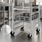 Thumbnail image #4 for Channel Manufacturing GRR-63 Aluminum Glass Rack Dolly, Mobile, Holds Five 20 x 20 Racks, 6-Inch Spacing