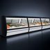 Thumbnail image #3 for Howard-McCray 32E Series 74-Inch Remote Fish & Poultry Service Case with Straight Glass Front, Endless Design, Black Exterior, White Interior, LED Lighting