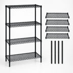 Thumbnail image #3 for Quantum WR63-1242BK Stationary Black Epoxy Wire Shelving Starter Unit, 42"W x 12"D x 63"H, 4 Shelves