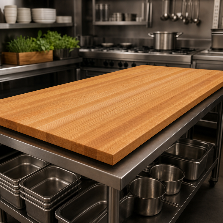 Product image #3 for John Boos Appalachian Red Oak Edge Grain Island Countertop, 144 x 36 x 1-1/2 Inch, Penetrating Oil Finish
