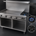 Thumbnail image #3 for Garland G Starfire Pro 60-Inch Commercial Gas Range with 2 Open Burners, 48-Inch Griddle, and 2 Storage Bases