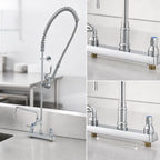 Thumbnail image #3 for T&S Brass EasyInstall B-5120-12-CR-B Deck-Mount Workboard Pre-Rinse Add-On Faucet, 8-Inch Adjustable Centers, 12-Inch Swing Nozzle, 1.15 GPM