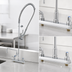 Thumbnail image #3 for EasyInstall 8-Inch Adjustable Center Deck Mount Workboard Pre-Rinse Add-On Faucet with 12-Inch Swing Nozzle