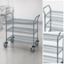 Thumbnail image #3 for Quantum WRC-2148GY-3 48-Inch Gray 3-Shelf Utility Bus Cart with U-Handles