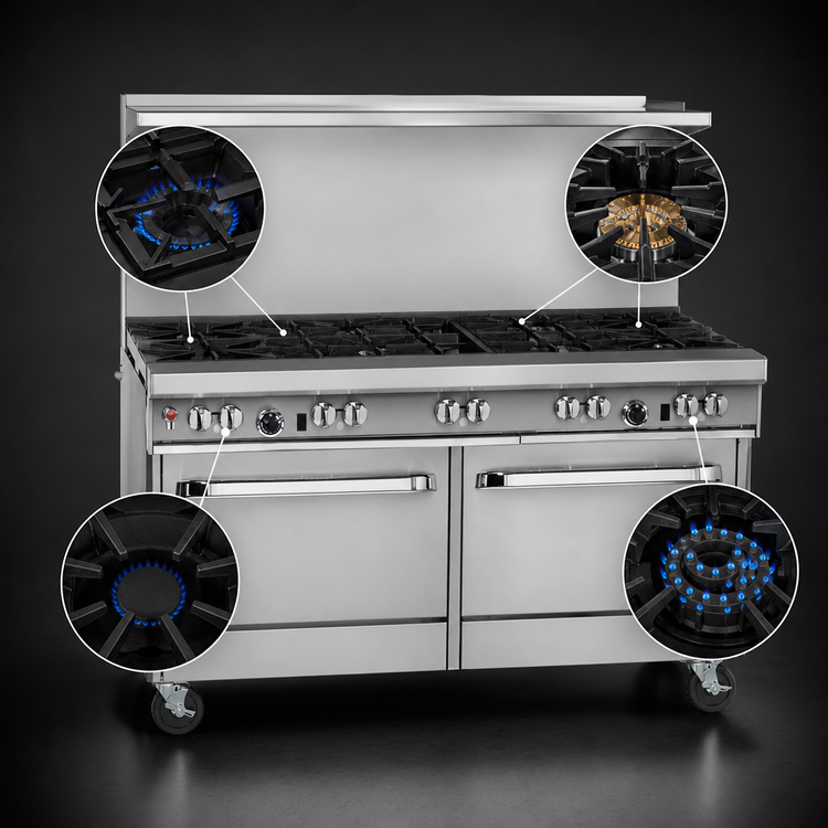 Product image #3 for Southbend Ultimate 60-Inch Gas Restaurant Range with Standard Oven and Cabinet Base