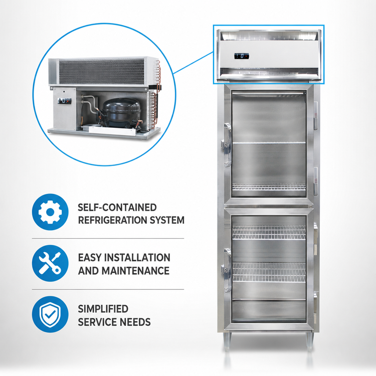 Product image #3 for Continental Refrigerator D1FNSAGDHD Designer Line One-Section Reach-in Freezer with Half-Height Glass Doors