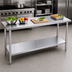Thumbnail image #3 for Duke 84-Inch x 24-Inch Stainless Steel Work Table with Undershelf, 36-Inch High