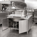 Thumbnail image #3 for Crown DMS-40 40 Gallon Stationary Direct Steam Kettle with Cabinet Base