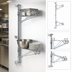 Thumbnail image #3 for Metro Super Erecta 18-Inch Chrome-Plated Two-Tier Post-Type Wall Mount Mid Unit