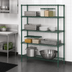 Thumbnail image #3 for Quantum 4-Shelf Stationary Wire Shelving Starter Kit, 72W x 18D x 54H, Green Epoxy Coated
