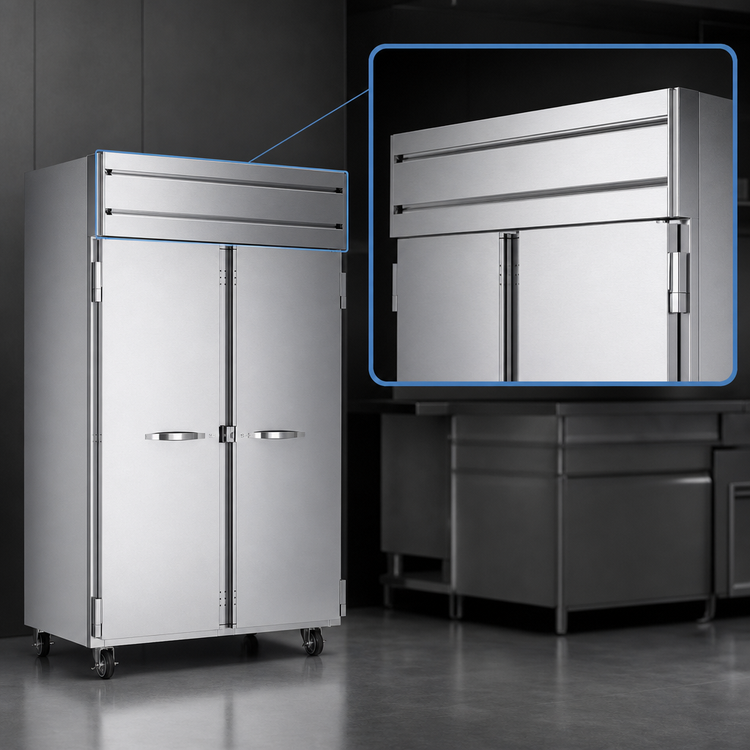 Product image #3 for Beverage-Air Horizon Series Two-Section Top-Mount Reach-In Freezer, 45.2 Cu. Ft., Solid Hinged Doors