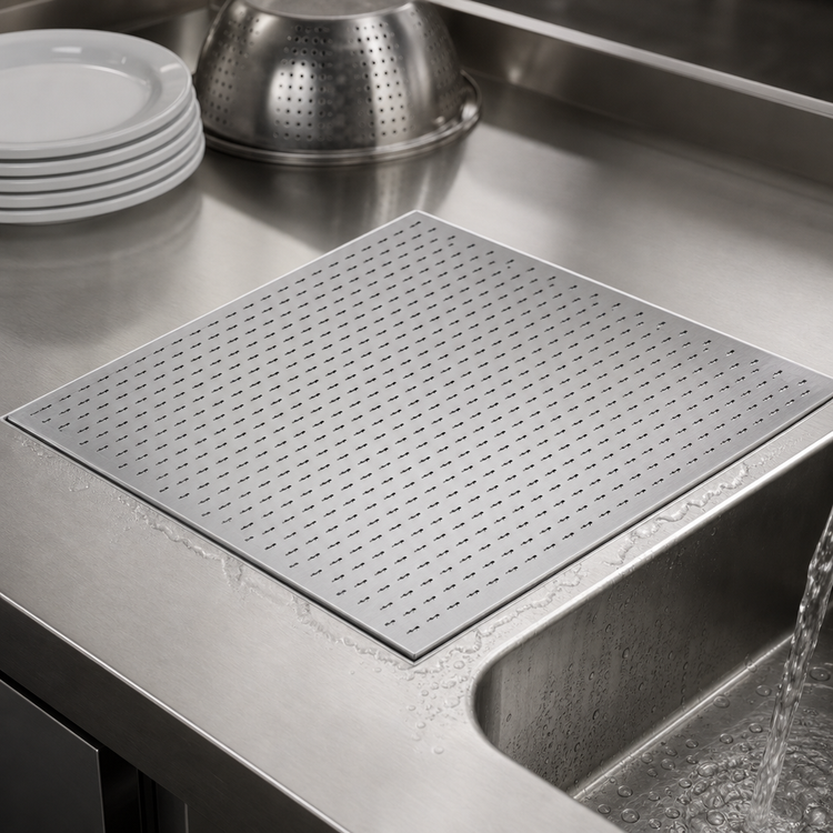 Product image #3 for Krowne Royal Series 24" x 24" Perforated Stainless Steel Drainboard Insert